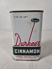 Vtg DURKEE’S CINNAMON 3 3/4 oz. Spice Tin, Cleveland Ohio - Empty picture