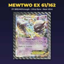 Pokemon Mewtwo EX 61/162 XY BREAKthrough Ultra Rare Holo English Raw NM picture