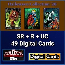 Topps Marvel Collect Halloween Collection 26 SR+R+UC 49 Cards picture