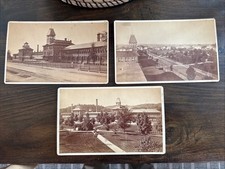 3 Old Massachusetts Waltham Watch Factory MA - Vintage Cabinet Card Photographs picture