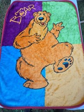 Vintage Bear in the Big Blue House Blanket picture
