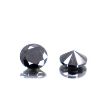 2.65 Natural Super Fine Black Onyx Round Cut GGI Certified Loose Gemstone Pcs-2 picture