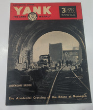 1945 YANK Army Weekly REMAGEN IWO JIMA Suribachi Gavin Joe Louis Jean Trent WWII picture