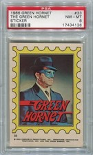 GREEN HORNET 1966 TOPPS The GREEN HORNET STICKER Van Williams #33 PSA 8 NM-MT picture