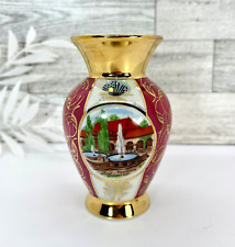 Vintage Kunst Hummendorf Kronach porcelain lusterware vase picture