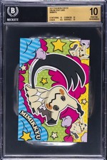 2017 POKEMON CENTER ONLINE POST CARD MIMIKYU BGS 10 picture
