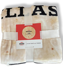 🌟NEW Authentic HEB BRAND Flour Tortilla Throw Blanket Fleece 70 inches ROUND picture
