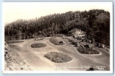 c1940's Parking Area Newfound Gap Rockefellar Memorial Cline RPPC Photo Postcard picture
