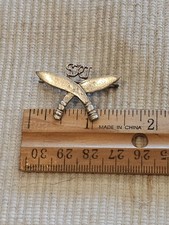 WWII US British Army SRJ Royal Gurka Rifles Infantry Cap Badge L@@K picture