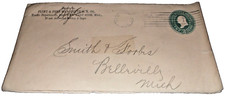 1894 FLINT & PERE MARQUETTE RAILROAD COMPANY USED COMPANY ENVELOPE picture