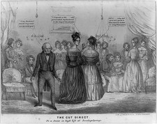 Saratoga Springs NY 1839 Martin Van Buren Catherine Clinton Political Cartoon picture