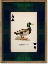 Vintage Mallard Duck Wall Art Cottage Core Hunting Lucky Duck Wall Decor Picture picture