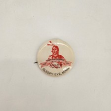 Vintage Sleepy Eye Minnesota 1872-1972 Centennial Button Pin  picture