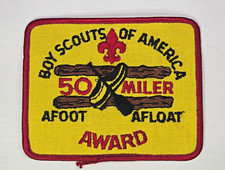 Vintage BSA Boy Scouts of America 50 Miler Award Afoot Afloat Jacket Patch picture