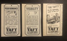 1940’s Hotel Taft 7th Ave. New York Magazine Print Bundle X3 Ads 0C24 picture