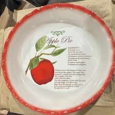 Apple Pie Baking Dish Decorative With Recipe And Instruction picture