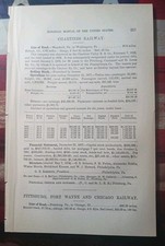 ~1878 Train Report CHARTIERS RAILWAY Mansfield  Washington Pennsylvania Railroad picture