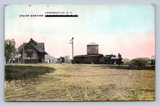 J88/ Johnsonville New York Postcard c1910 Union Railroad Depot 295 picture