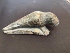 Vintage Ann Markossie Inuit Eskimo Seal Soapstone Carving/Sculpture picture