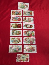 Lot Of 14 Antique Die Cut Victorian Calling Cards. picture