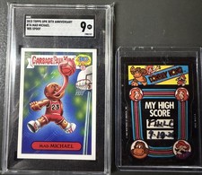 2015 TOPPS GARBAGE PAIL KIDS 30TH Michael Jordan #7A MAD MICHAEL sgc 9 GOAT  picture