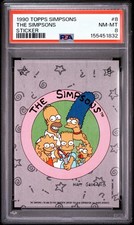 1990 Topps Simpsons Sticker #8 The Simpsons RC PSA 8 NM-MT picture