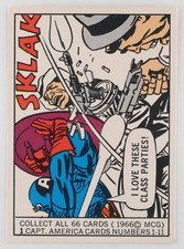 1966 Donruss Captain America Rookie - Marvel Super Heroes #1 - RAW 3 picture