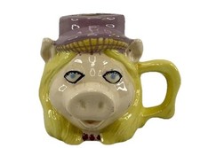 Vintage 70's Miss Piggy 3D Muppet Mugs Muppet babies Ceramic Painted coffee Mug picture