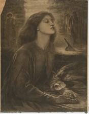 Antique Hanfstaengl London Print Beata Beatrix Dante Gabriel Rossetti Pre-Raphae picture