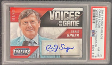 2014-15 Panini Threads Voices of the Game Autographs Craig Sager AUTO /499 PSA 8 picture