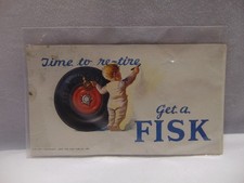 1926 FISK tires advertising display cardboard 