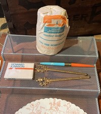 Howard Johnsons Hotel - RARE Wrap Drinking Glass, Pen, Placemats & G.E Creamer picture
