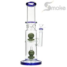 14IN Heavy Duty Glass Bong and Water Pipes Smoking Perc Bongs /14mm bowl Hookah picture