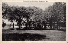 Yarmouth Maine Homewood & Cottages mailed 1952 vintage postcard picture