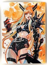 X-Men: Magik - 1/1 Hand-Drawn Original Art Signed Sketch Card - Thick ACEO picture