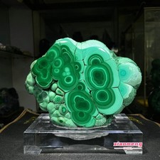 7. 5LBNatural BandedMalachite Slab Stunning Eye Pattern Polished Crystal Mineral picture