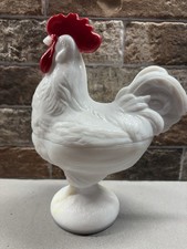 Westmoreland Milk Glass Vintage Rooster 1950s With Stamp picture