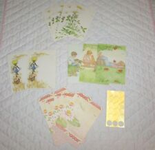 Vintage Just A Note Fold Over Postalette Stationery Lot 70s 80s Holly Hobbie + picture