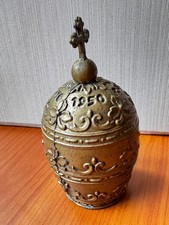 Vintage 1950 Anno Santo Roma Bronze Bell - Holy Year Jubilee Souvenir picture
