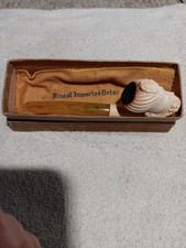 Handmade Billiard Tobacco Pipe Imported Briar Beige Brown Collectible 1910-1930 picture