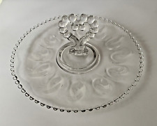 Vintage Deviled Egg Tray Imperial Glass Crystal Candlewick Server 1930's Rare picture