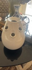 1998 Marja van Meeren White Delft Nine Hole Flower Frog Vase • Netherlands 9