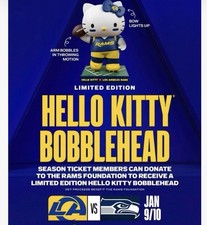 2026 Los Angeles Rams Hello Kitty Bobblehead Limited Edition NFL Collectible picture