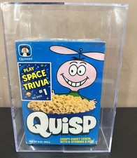 Vintage Quacker Quip Cereal Box 1990s FULL Factory Sealed Premium W/Acrylic Case picture