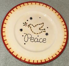 GANZ Holiday Christmas Plate - Peace Dove Ceramic Plate  picture