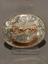 Sterling Silver Western Rodeo Belt Buckle by SSS picture