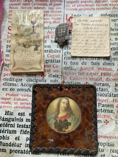 RARE VINTAGE LOT RELICS : Stunning brooch with manuscript - 13 pages picture