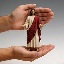 5.12 Inch Sacred Heart Jesus Christ Statue Resin Christian Home Decor Figurine picture