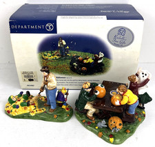 Department 56 Snow Village Preparing For Halloween Set Of 2 Pieces In Box picture