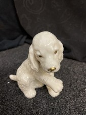 Lenox A Year of  Puppies Series Cocker Spaniel Figurine Ivory Gold Vintage EUC picture